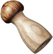 GREENADSCAPE Pepper Grinder Black Pepper Shaker Chic Modern Contoured Cooking Small Round Mushroom Kitchen Decor Grinder Rustic Coarseness Retro Mushroom Salt Shaker Handheld Filled Hand Wooden