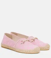 [Gucci] Gucci Horsebit GG Canvas espadrilles AU 7 pink