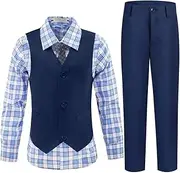 [Qisuma] Boys Suits Toddler Formal Suit Set Kids Ring Bearer Outfit for Teen Boys Wedding Tuxedo Communion Dress Clothes