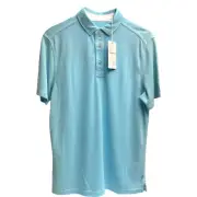 Tommy Bahama Short Sleeve Paradiso Cove Polo Plume Light Blue Striped $99
