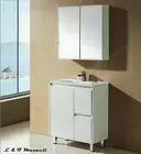 Slim Bathroom Vanity with Finger Pull Soft Close Door and Ceramic Basin 750mm