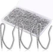Metal Curtain Hooks, 200PCS Drapery Hook Pins Stainless Steel Pin-On Hooks for W