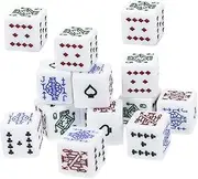 PHENOFICE 16pcs Acrylic Poker Dice Liars Dice Prop Fun Game Portable Lightweight for Birthday Parties and Poker Games