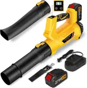 Leaf Blower, 6 Speed Modes Electric Leaf Blowers Cordless with 21V 5.2Ah Battery