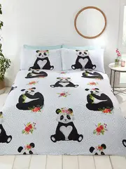 Pandas Duvet Cover and Pillowcase Set Single
