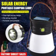 Solar Rechargeable LED Flashlight Power Camping Tent Light Torch Lantern Lamp
