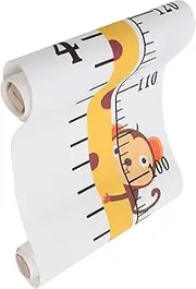 JEWEDECO Cartoon Growth Chart Hanging Ruler Wall Decor Boys and Girls Growth Chart for Room Wall Art Height Measurement