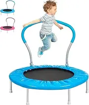 Roinoim 36 Inch Kids Trampoline: Mini Trampoline with Handle Indoor Outdoor Use, Toddler Small Fitness Rebounder