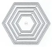 DzIxY Hexagonal Frame Metal Cutting Dies for Card Making Kit Embossing Paper Die Cuts Scrapbook Machine Stencils Storage Pockets Supplies