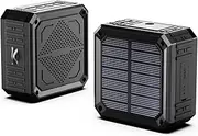 Solar Speaker ABFOCE Portable Bluetooth Speaker Waterproof 15 Hours of Playtime Rich Stereo Bass Shockproof Dustproof for Home and Outdoor Wireless Speaker-Back
