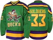 Men Mighty Ducks 33 Greg Goldberg 96 Charlie Conway 99 Adam Banks Stitched Ic...