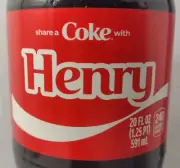 Share A Coke With Henry 2025 Personalized Gift Coca Cola Bottle