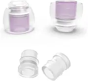 SpinFit CP100 Plus for IEM - SS - Medical Grade Silicone Patented Eartips, Secure Fit and Supreme Comfort, Reduce Allergic Reaction, One Set Fits Normal and Thin Nozzles(2 Pairs)(with Inserts)