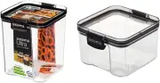 Sistema Ultra Square Food Container, 920Ml, Black & J7S95 Ultra Square Food C...