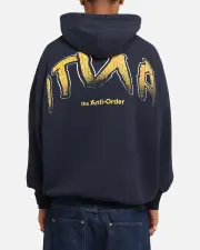 [The Anti Order] The Anti Order Anti Collegate Boxy Hoodie Navy - Size L L Navy