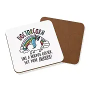 Doctorcorn Unicorn Like A Normal Doctor Awesome Coaster Drinks Mat Worlds Best