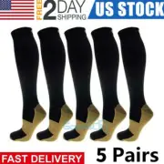 1-5 Pairs Compression Socks 20-30mmHg Pain Relief Mens Womens S/M-XXL