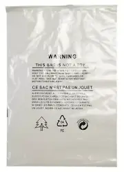 100 Suffocation Warning Clear Poly Bag Zip Lock Bags Reusable Reclosable w/Knob