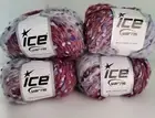 ICE Yarns Alpaca Punto SW Merino Acrylic Nylon 4x50g Bulky Burgundy Gray Pompom