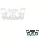 Folding Bistro Set 3 Piece Foldable Furniture Plastic Multi Colours vidaXL