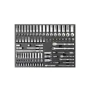 SP Tools 106Pcs Tech Series Foam Tray - Metric 400x560mm Included Sockets & Acc