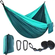 Nevenka Camping Portable Hammocks with 2 Tree Straps for Travel Beach Backyard-PeacockBlue