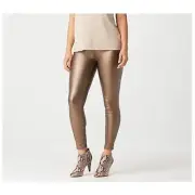 LAURIE FELT NEW $72 Eden Leatherette Leggings in Brown 1X