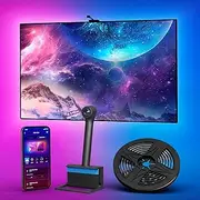 Smart LED TV Backlights with Camera for 75-85 inch TVs, 16.4ft RGB+IC Immersion TV Lights, Sync to Music, Scene Mode, Compatible with Alexa & Google Assistant, App Control, WiFi Strip Lights