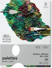 Professional Tear off Palette Paper, Transparent 9-X-12-Inch