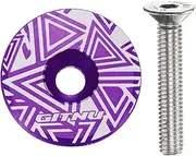 uxcell 1-1/4 Headset Stem Top Cap Aluminum Alloy Bicycle Stem Top Cap Cover with Bolt for MTB Road Mountain Bike, Purple