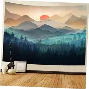 Mountain Tapestry, Sunset Tapestry Magical Forest Tree Tapestry Nature