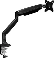 Mount-It! Monitor Desk Mount, Computer Monitor Stand, Height Adjustable Arm Fits Up to 32 Inch Screens, VESA 75x75 and 100x100, 20 Lb Capacity, Black (MI-1771) (Single Monitor, Black)