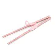 3Pcs Training Chopsticks Helper Learning Eating Tool For Kid Baby Beginner (Pink
