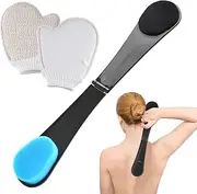 Self Tanning Back Applicator and Tanning Mitt Self Tan Set, Lotion Applicator for Back, Reusable Application Tool Sun Cream Applicator, Self Tan Back Applicator, Work with Tanning Lotion Cream Mousse
