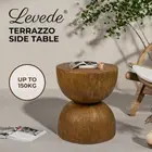 Levede Side Table Terrazzo Coffee End Tables Hourglass Magnesia Stool Stand 40cm