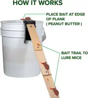 PLANKY PRO Walk The Plank Mouse Trap - Plastic- Water-Proof Durable Auto-Reset