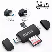 Memory Card Reader USB 3.0 Type C Micro SD TF OTG Smart Adapter Laptop Computer