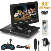 9.8"Portable DVD Player HD TV Player 16:9 LCD Widescreen Card Reader Player U1H1