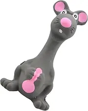 Latex Chew Toy - Standing Mice Stick, Rubber Puppy Teether | Durable Interactive Play Toy for Small Medium Dogs, Teeth Cleaning Aid, Safe for Indoor Outdoor Use, Chew Toy for Teething Relief