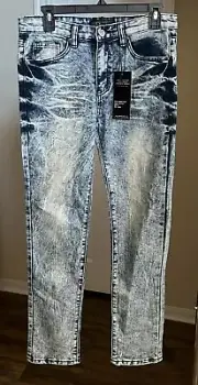 NWT Encrypted Boys Light Wash Denim Jeans Size 16
