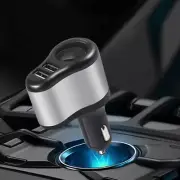 1x Car Cigarette Lighter Splitter Socket 2 USB Power Charger Adapter Auto Parts (for: Peugeot)