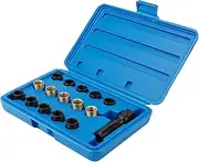 Spark Plug Thread Repair Kit Efficiently Clean Rethread Tools for High Thread Strength Carbon Steel 16Pcs