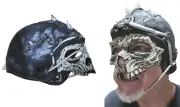 Halloween Mask Skeleton Biker Pilot Half Mask Terrifying Scary Adult Size!
