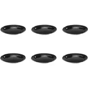 6x Cockatoo Enamel Dinner Plate Black Speckle Outdoor Glassware Camping/Hiking