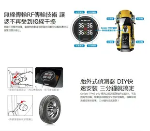 【車王小舖】PAPAGO! GoSafe TPMS 100 無線 胎壓偵測器 胎外式 DIY快速安裝