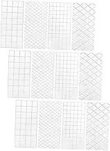 GRADENEVE 12pcs DIY Fondant Impression Molds: Grid Texture Cake Decorating Tools for Baking Chocolate Cookies and Pastry - Easy to Clean and Reusable