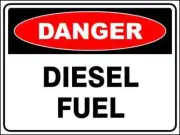 Diesel Fuel Danger Sign - Corflute Diamond Grade Reflective