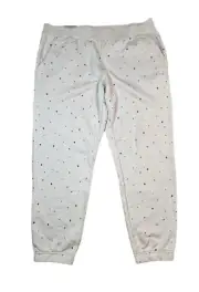 Goodfellow Jogger Sweat Pants Tapered Knit Taupe Soft Fleece Dot Print Mens XL