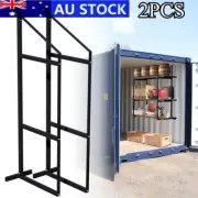 2PCS Shipping Container Shelf Shelving Brackets 3-Layers Steel for Cargo Storage