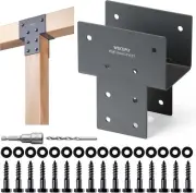 1 Pack Heavy Duty 4x4 (Actual 3.5"x3.5") Stainless Steel Post Caps Tie Bracket ,